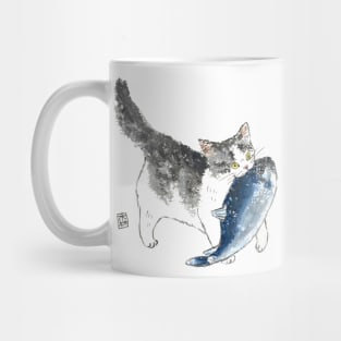 Cat and fish Mug